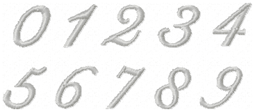 Zahlen in Schreibschrift